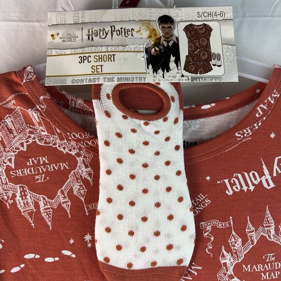 New Women’s Harry Potter Pajama Set 3pc Size Small - Picture 3 of 6